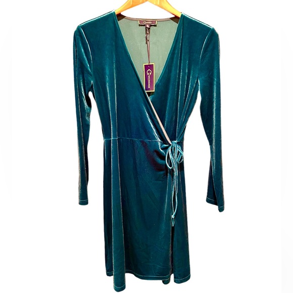 NWT C. Wonder Velvet Wrap Dress - Picture 5 of 11